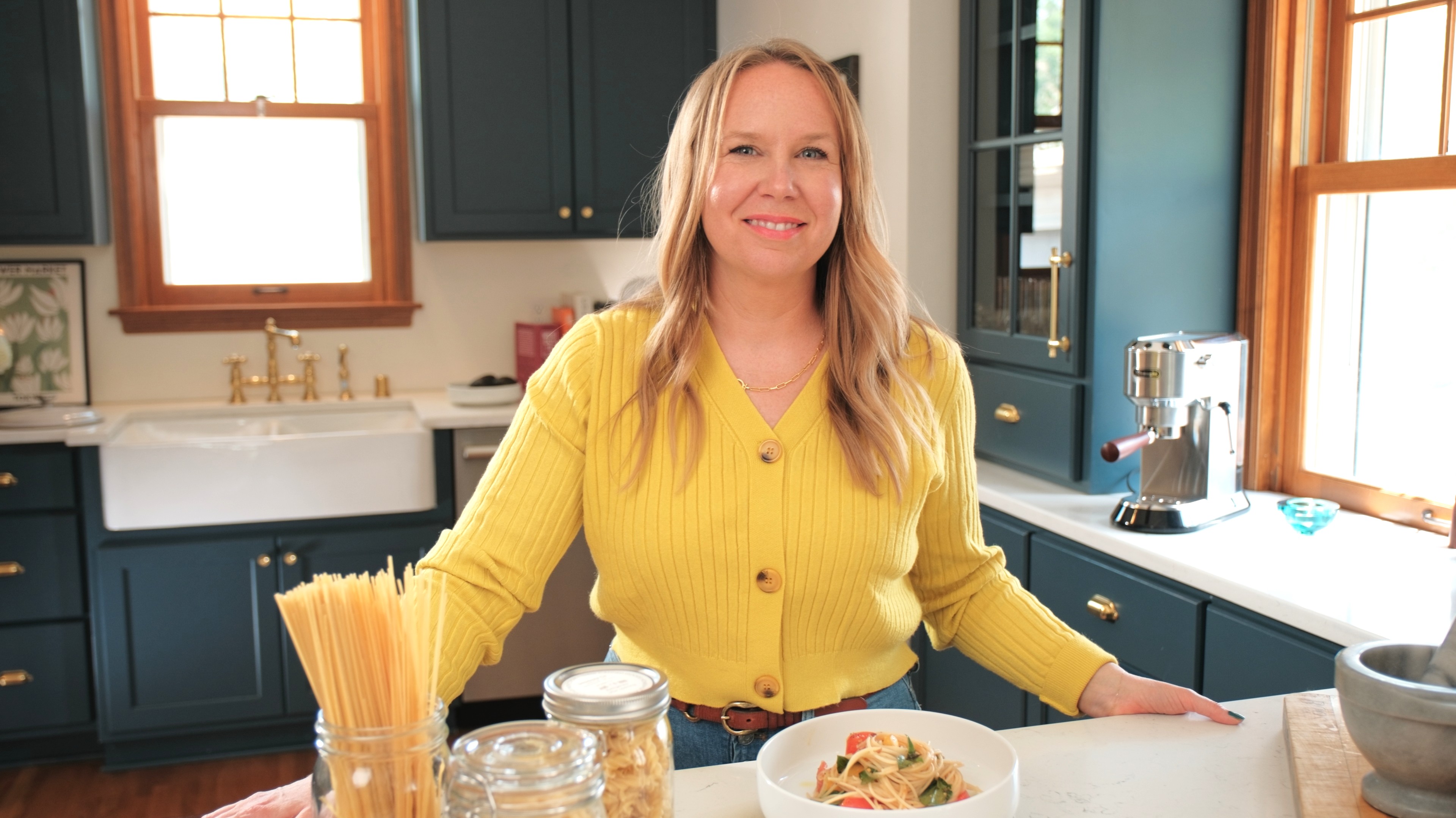 Katey Alden standing in a kitchen