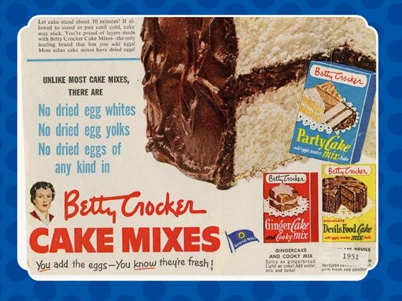 1951 Betty Crocker Cake Mixes Ad