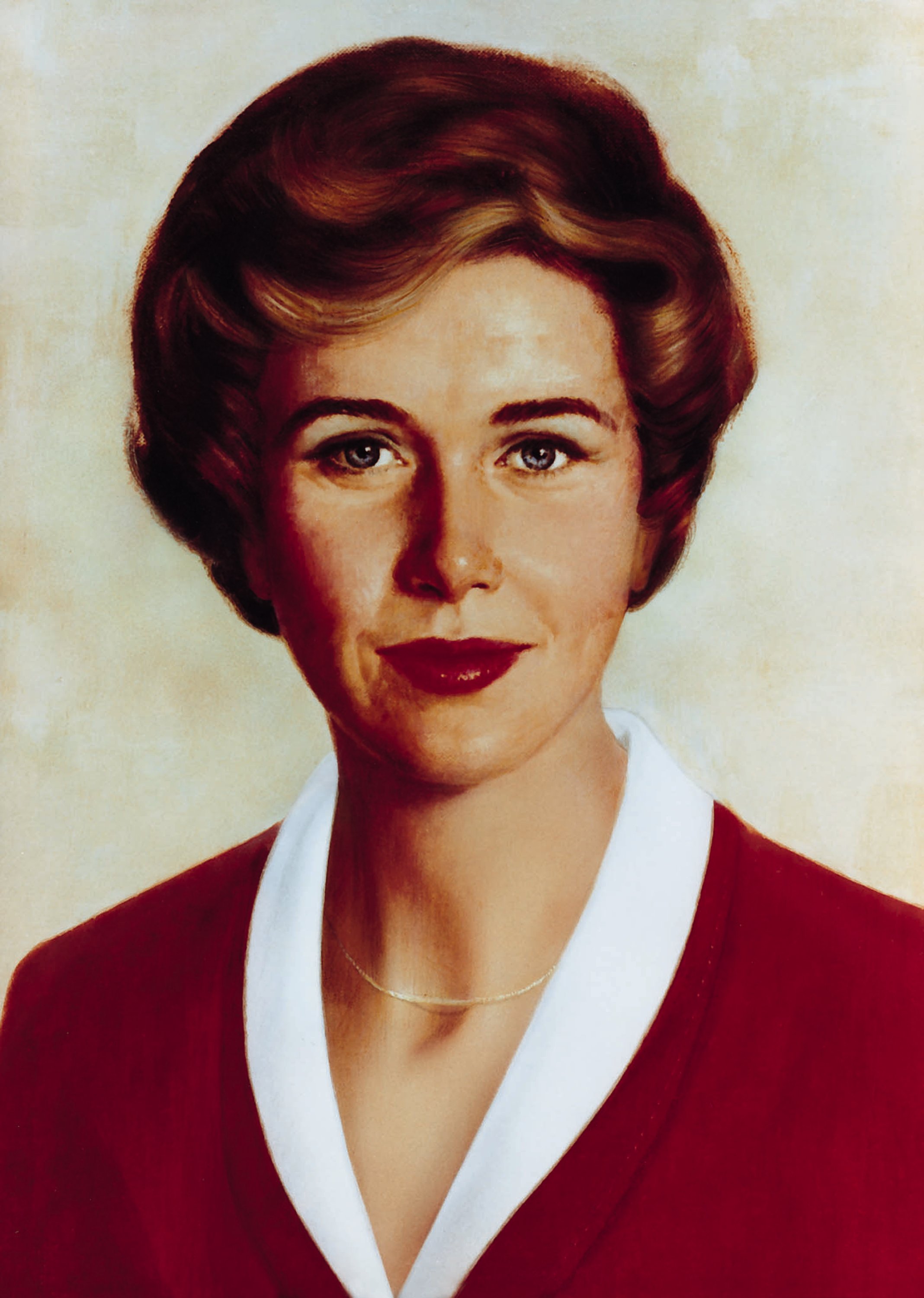 The sixth official portrait of Betty Crocker, painted in 1980.